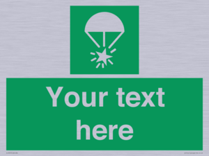 Custom sign safe condition Rocket parachute flare